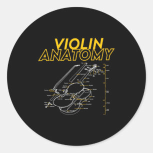 Adesivo Limite de desenho de diagrama de anatomia de violi