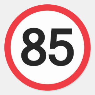 Adesivo limite de velocidade 85