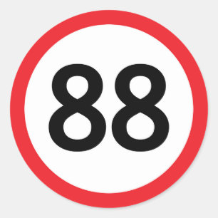 Adesivo limite de velocidade 88