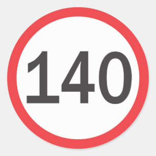 Adesivo Limite de velocidade cem e quarenta