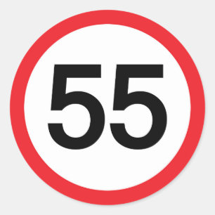 Adesivo limite de velocidade meio a meio