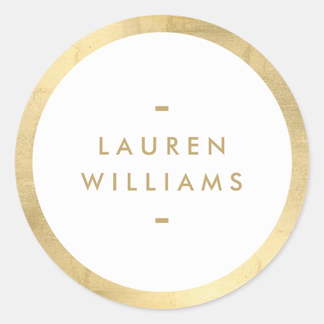 Adesivo Limite Dourado Minimalista Simples (Frente)