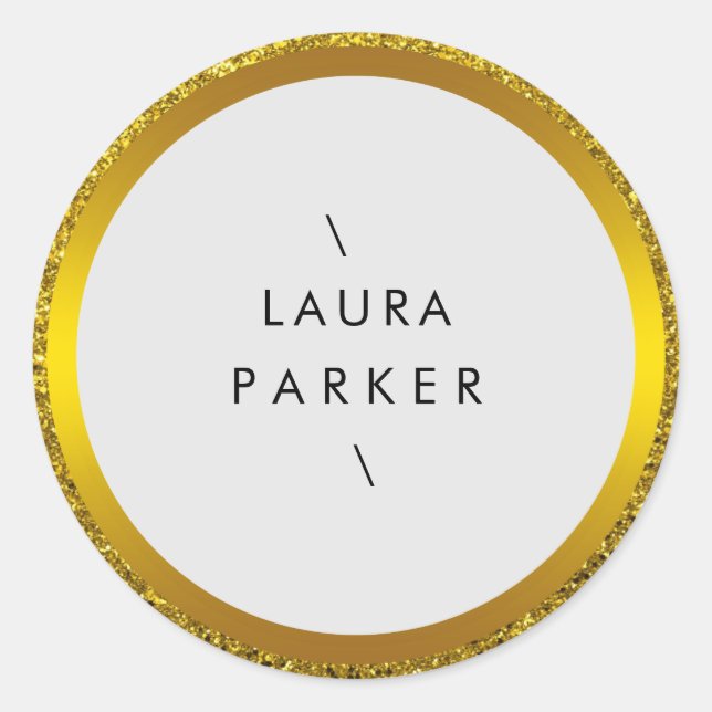 Adesivo Limite Mínimo de Anéis de Largura do Círculo Doura (Frente)