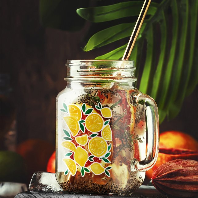 Adesivo Limões de aquarelas - amarelo e verde (Criador carregado)