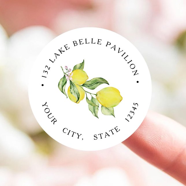 Adesivo Limões de Verão Endereço de regresso (Criador carregado)