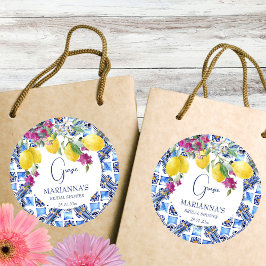 Adesivo Limões italianos bridal shower favor bougainvillea