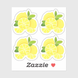 Adesivo Limões limões limões limões fatias de limão fruta 