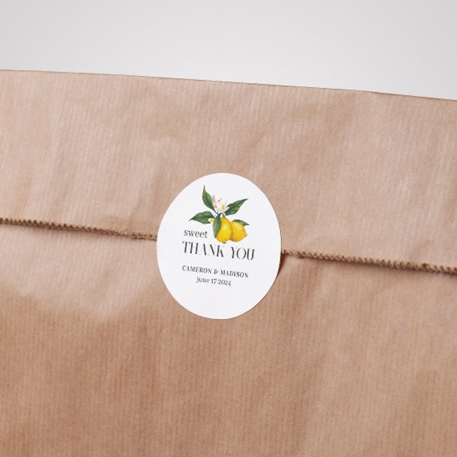 Adesivo Limões Pintados À Mão Com Casamento De Flores (Criador carregado)