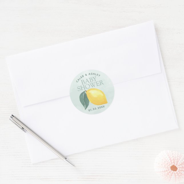 Adesivo Limon Greenery Chá de fraldas Sticker (Envelope)