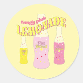 Adesivo Limonada Rosa Aniversário Verão Bolinhas Fofo