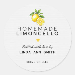 Adesivo Limoncello Caseiro Engarrafado Personalizado
