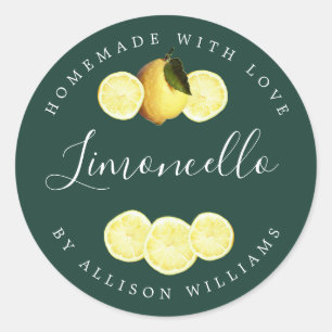 Adesivo Limoncello Escuro Limoncello Caseiro Personalizado