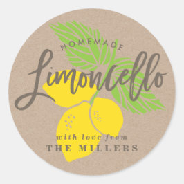 Adesivo Limoncello Label, ilustração de limão