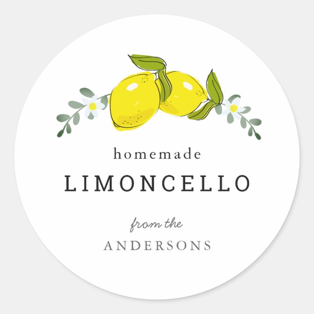 Adesivo Limoncello Lemon Floral White (Frente)