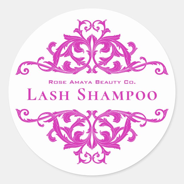 Adesivo Limpa Cílios Luxo Roxo Damask (Frente)