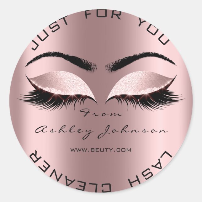 Adesivo Limpa de ativação das piscas roscada rosa-faísca (Frente)