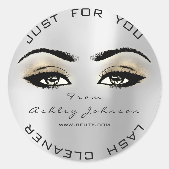 Adesivo Limpador de despertar Dourado Lash Makeup da Bela  (Frente)