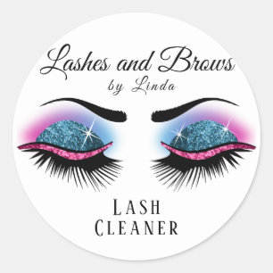 Adesivo Limpador de Extensão do Eyelashes - Azul e Rosa