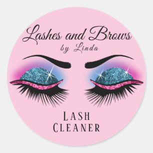 Adesivo Limpador de Extensão do Eyelashes - Rosa e Azul