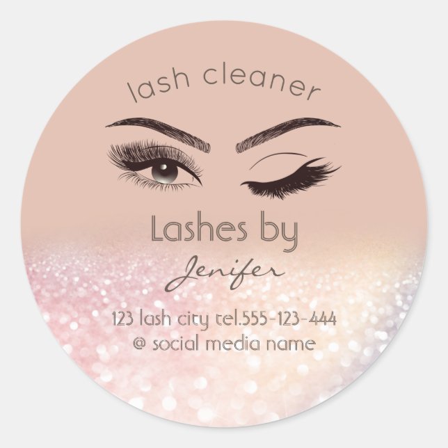 Adesivo Limpador de lash de piscar os olhos com lash com b (Frente)