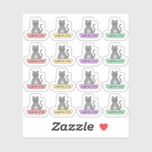 Adesivo Limpar Lembrete de Pet da Caixa de Litros