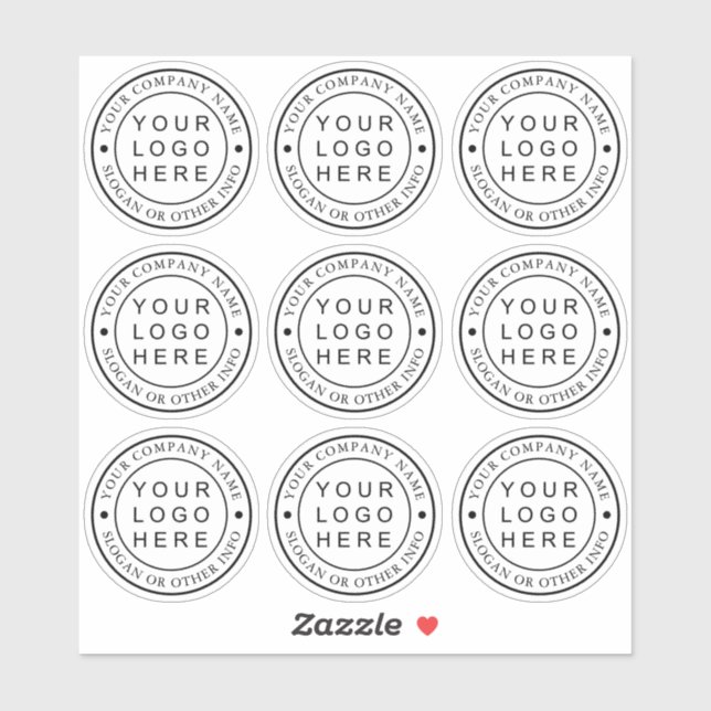 Adesivo Limpar Logotipo Comercial em Círculo (Folha)