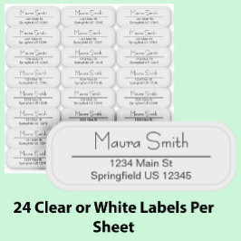 Adesivo Limpar Rótulo Transparente do Nome Personalizado d