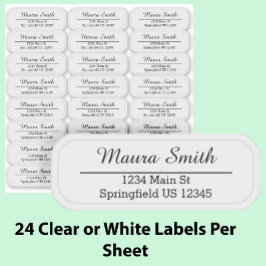 Adesivo Limpar Rótulo Transparente do Nome Personalizado d