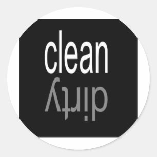 Adesivo Limpe/ímã sujo da máquina de lavar louça