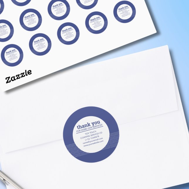 Adesivo Limpeza Clássica de Bolinhas Azuis Azuis (Criador carregado)