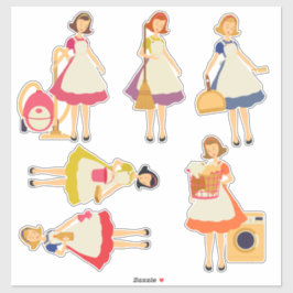 Adesivo Limpeza das Damas, do Trabalho Doméstico e das Tar