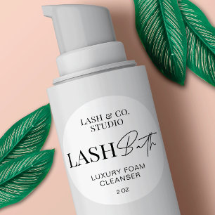 Adesivo Limpeza de Banho de Lash do Logotipo Moderno Minim
