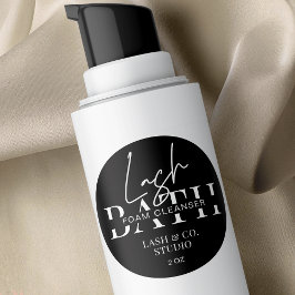 Adesivo Limpeza de Extensões Lash Pretas e Brancas Minimal