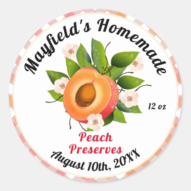 Adesivo Limpeza de Fruta de pêssego | Rótulo de emperramen (Frente)