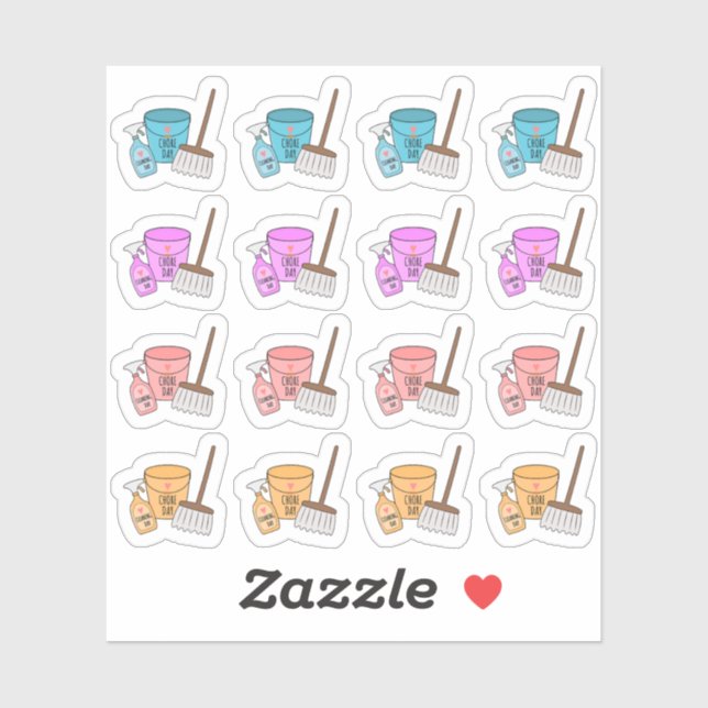 Adesivo Limpeza de Horas do Dia da Família Bujo Planner (Folha)