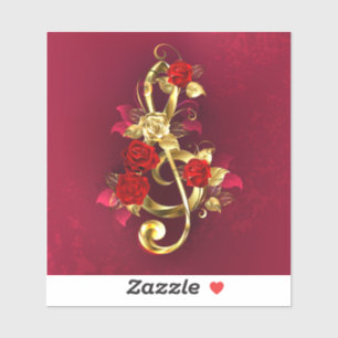 Adesivo Limpeza de ouro com Flores Rosa