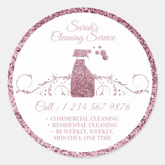 Adesivo Limpeza Maid Janitorial brilhando melhor (Frente)