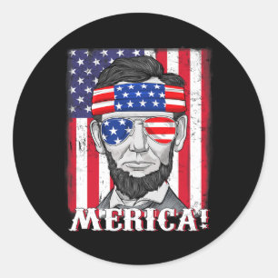 Adesivo Lincoln 4 De Julho Merica American Flag Boys Kids