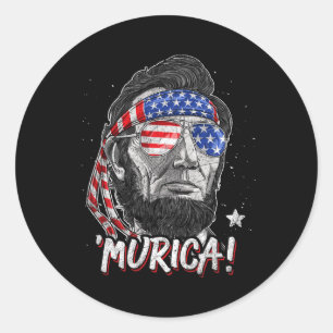 Adesivo Lincoln 4 de julho Murica Men Women American Flag