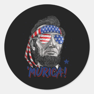 Adesivo Lincoln 4 de julho Murica Men Women American Flag