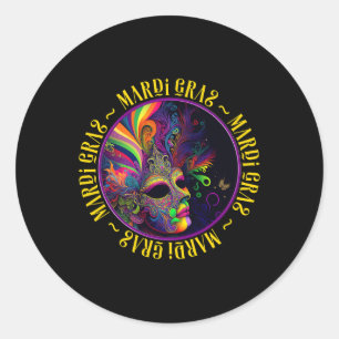 Adesivo Linda Abstrato Mardi Gras Em Mask Mardi