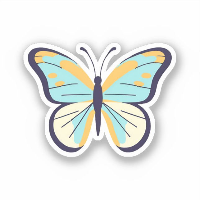 Adesivo Linda Borboleta Azul (Frente)
