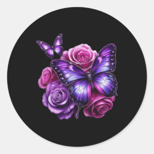 Adesivo Linda Borboleta Roxa Rosa Borboleta Amantes G