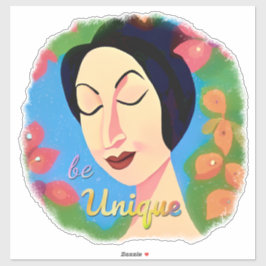 Adesivo Linda citação inspiradora da mulher