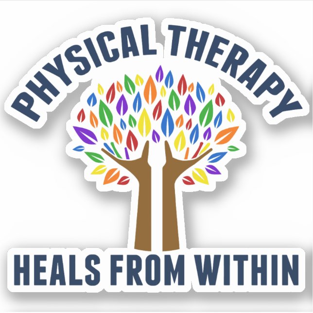 Adesivo Linda Citação Inspiradora de Terapia Física (Frente)