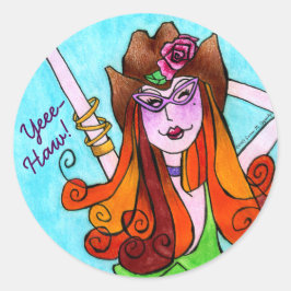 Adesivo Linda Cowgirl YeeHaw do Texas