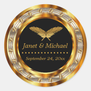 Adesivo Linda Dourada Metálico e Preto