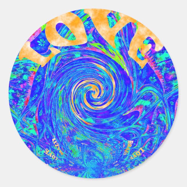 Adesivo Linda e adorável arte vetorial de Impressão de amo (Frente)