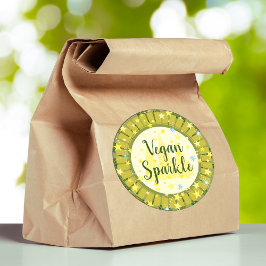 Adesivo Linda e moderna estrelas verdes alegre Vegan adici