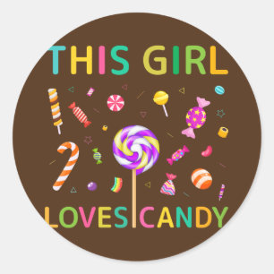 Adesivo Linda Esta Garota Ama Doces Provador Pirulito Doce